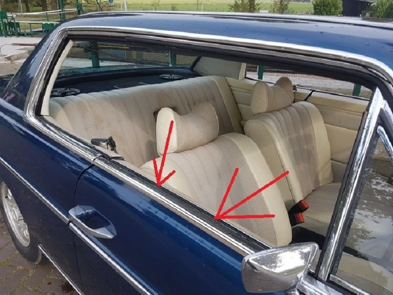 Mercedes W114 coupe sametky vnější.. - 2