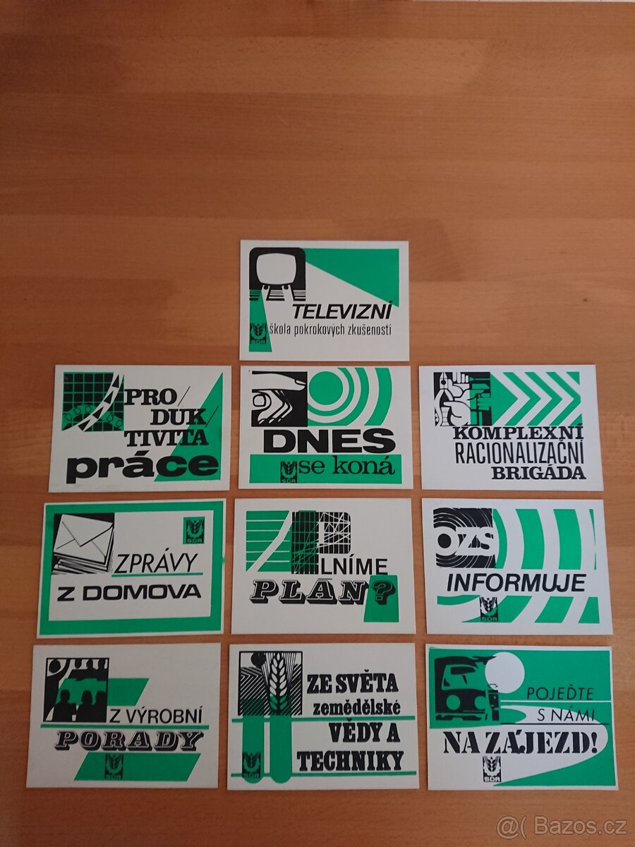 Retro cedule - soudružské tabulky. - 2