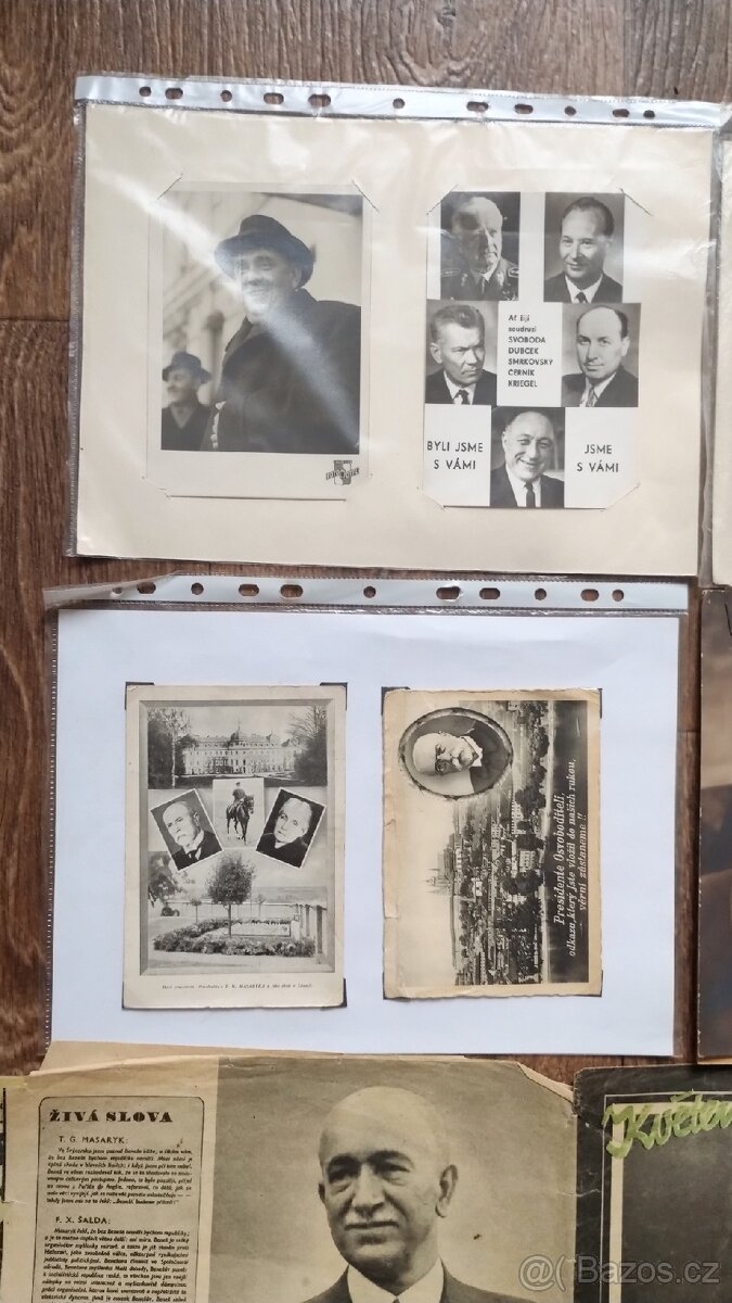 Masaryk, Beneše fotky atd. - 2