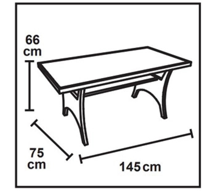 Stůl - stolek jídelní / zahradní Gorbea - 2