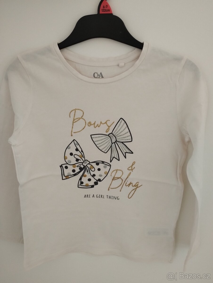 Dívčí trička s dlouhým rukávem č.122 - 2