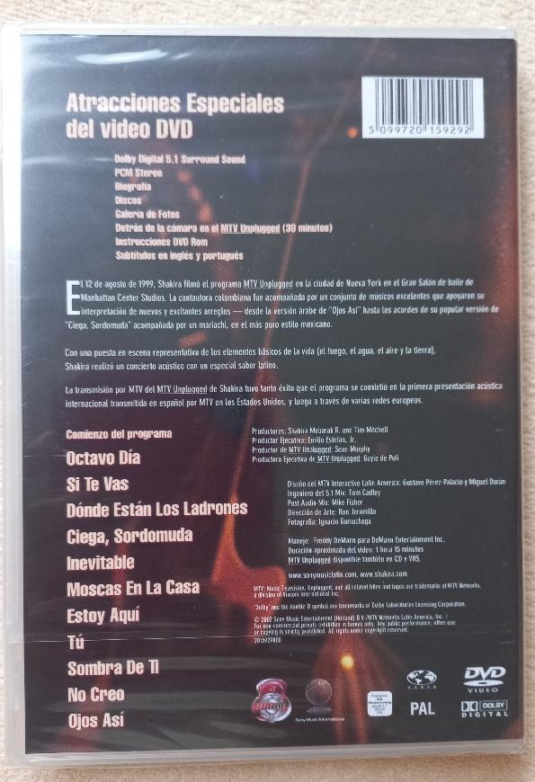 DVD Shakira ..MTV Unplugged - 2