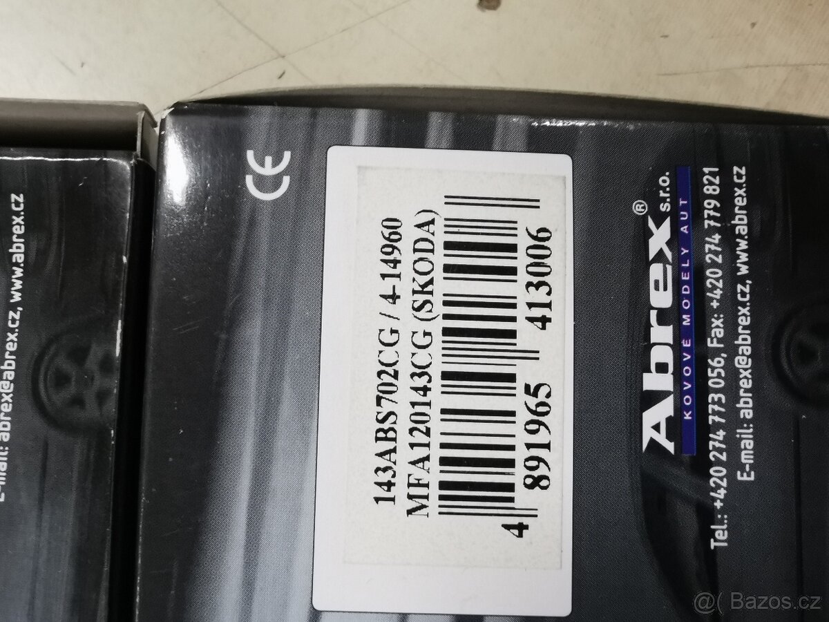 Modely autíček Škoda, Abrex. - 2