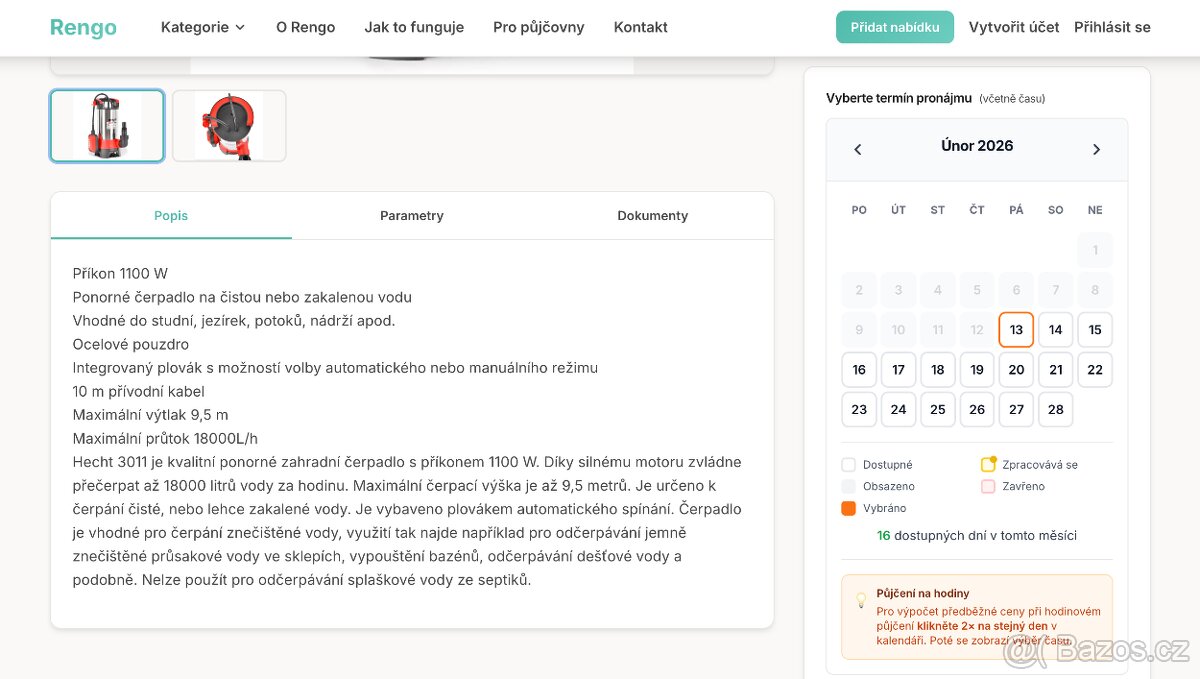 Pronajmu ponorné čerpadlo - 2