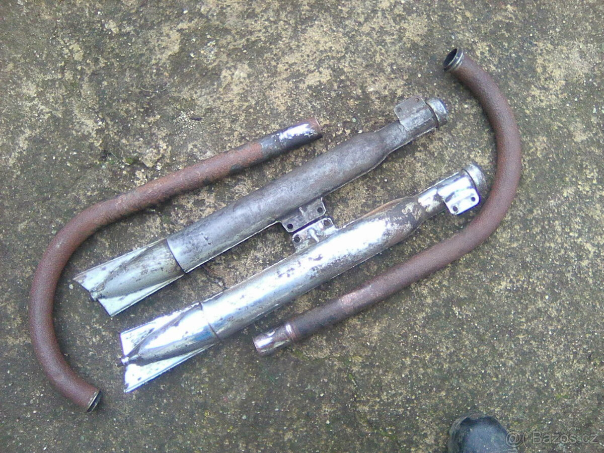 Jawa-čz 175/356- výfuky rybiny/doutníčky s koleny,válec 125 - 2