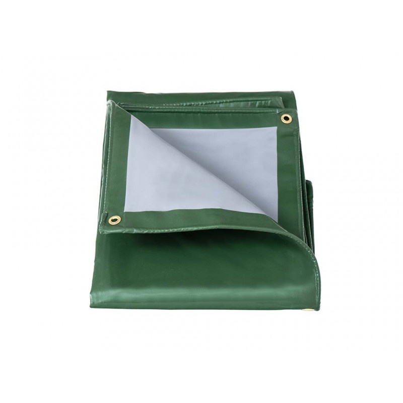 Zakrývací plachta KATARO zelená / šedá PVC 500g/1m² - 2