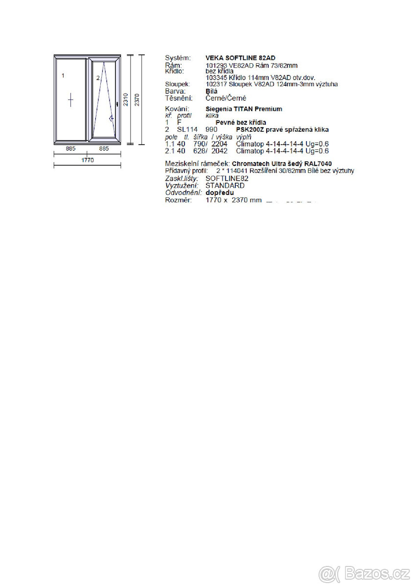 plastové posuvné dveře - bílá barva - 2