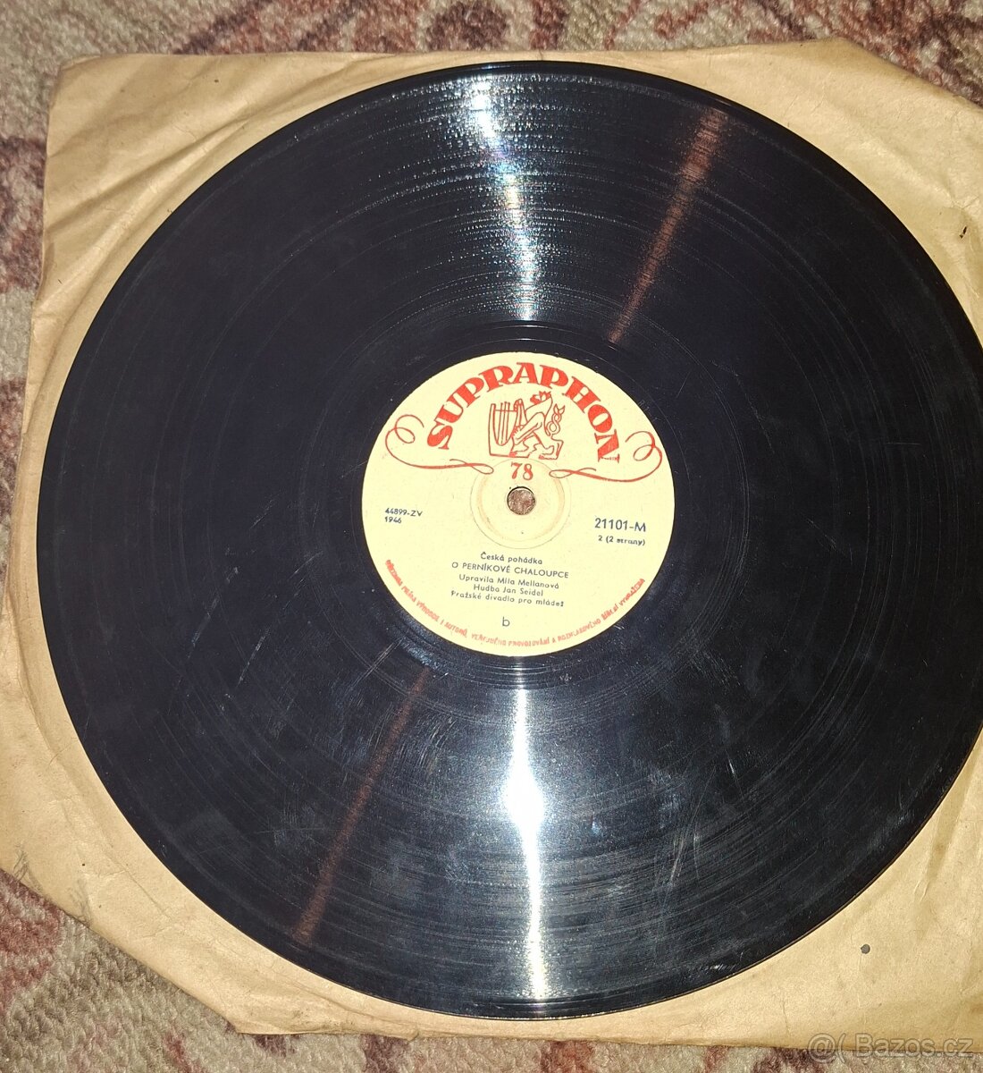 Šelakové gramofonové desky - pohádky - 25 cm - 2