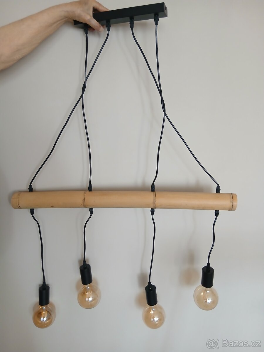 Nový kovový lustr s bambusem Mőmax - 2
