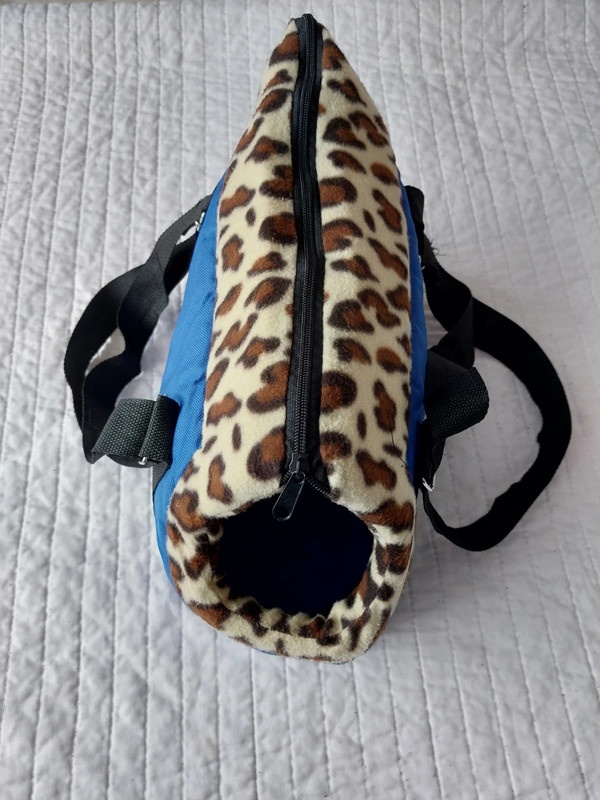 Taška přepravní modrá+leopard vzor - 2