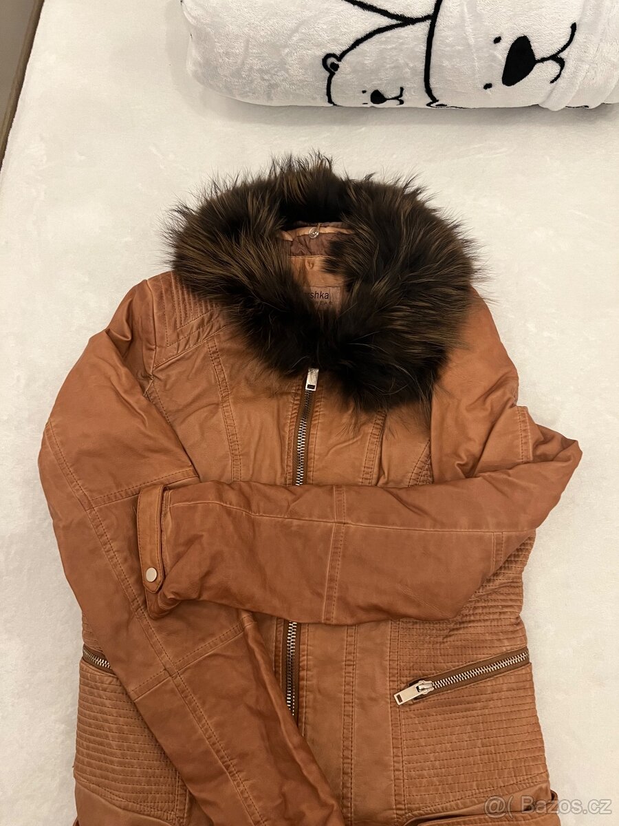 Krásná dámská bunda , límec pravá liška - 2