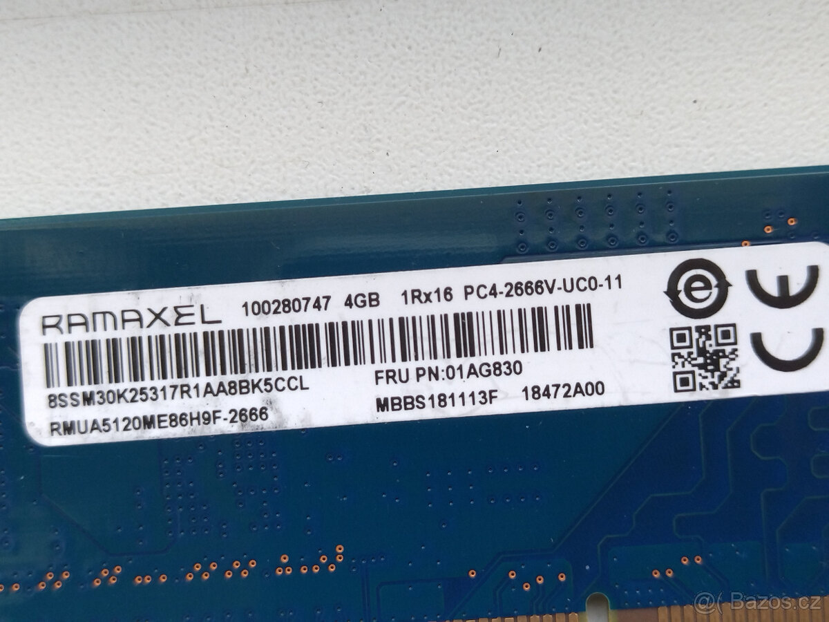 Paměťi Ram DDR 4 / 8 Gb. - 2