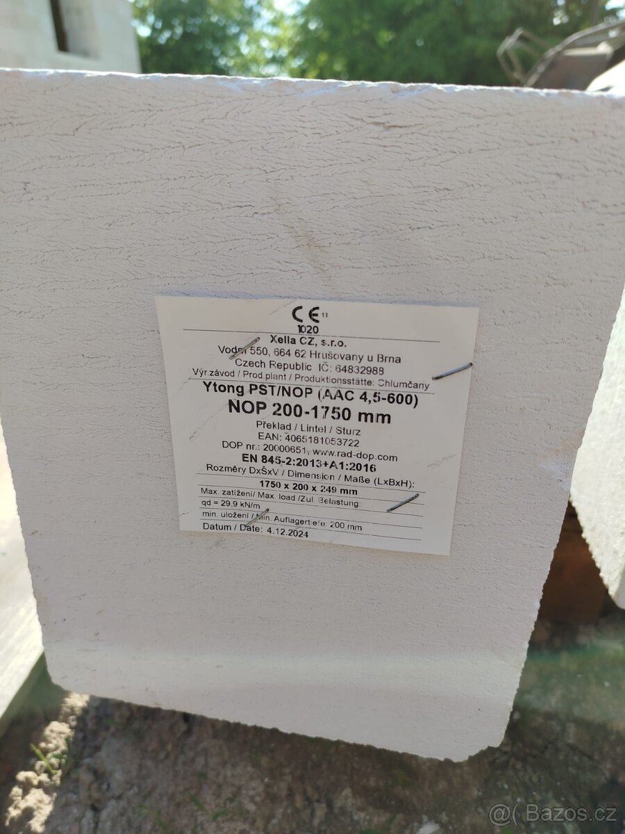 Ytong překlad NOP 200x1750 - 2