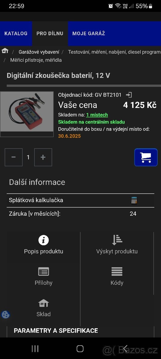 Tester autobaterii - 2