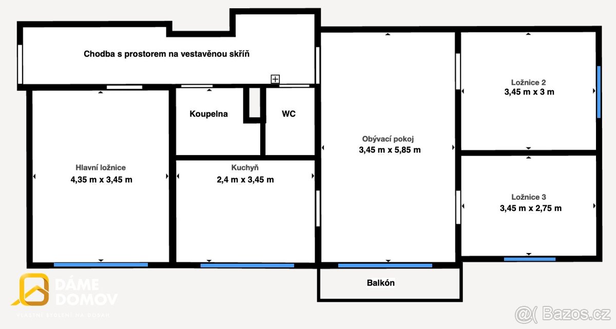 Prodej bytu 4+1 84 m², Zlín, ev.č. 14322 - 2