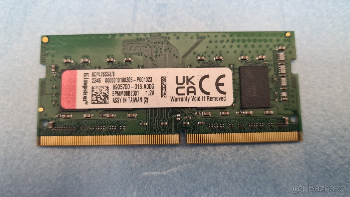 Kingston DDR4 8GB 2666MHz CL19 KCP426SS88 - 2