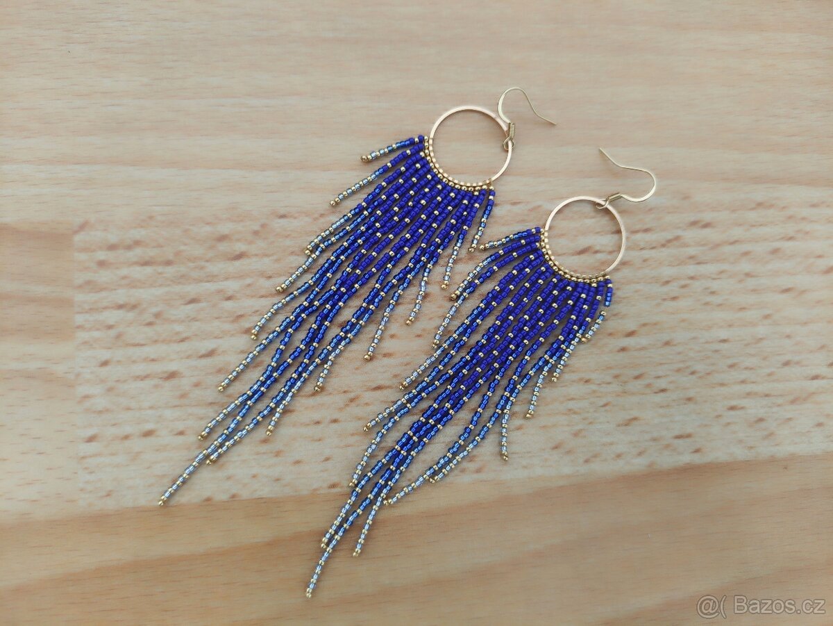 Různé Třásňové náušnice na kroužku - 2