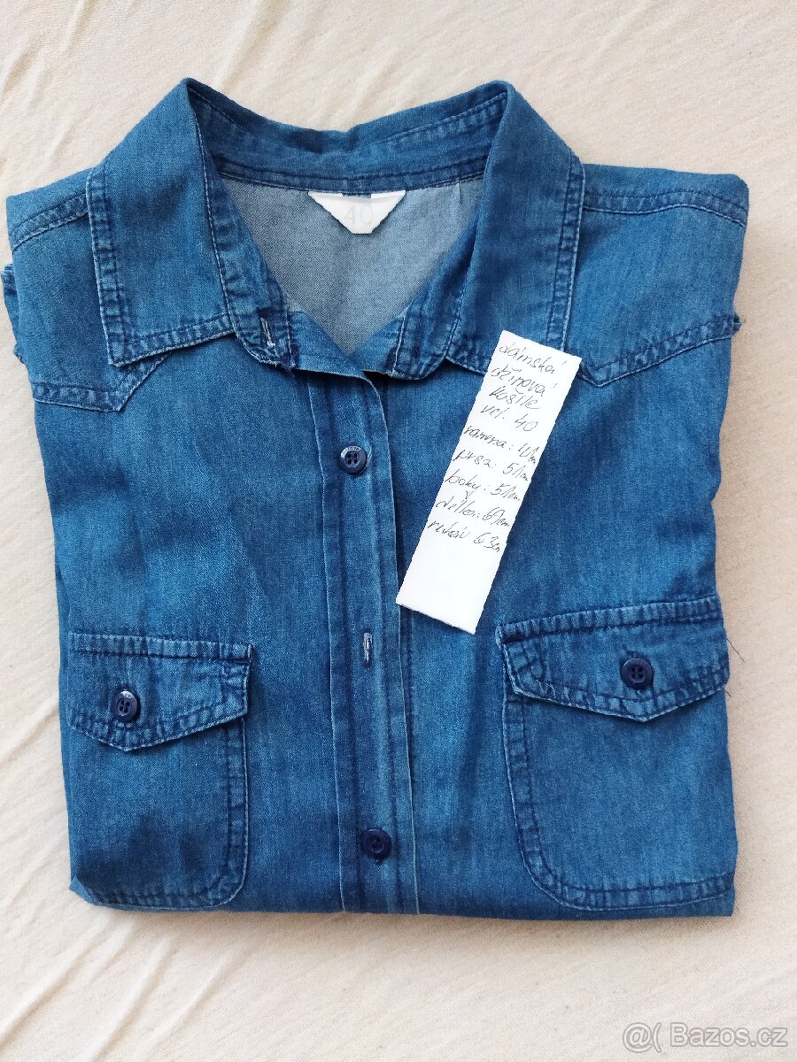 Dámská džínová košile vel.40 - 2