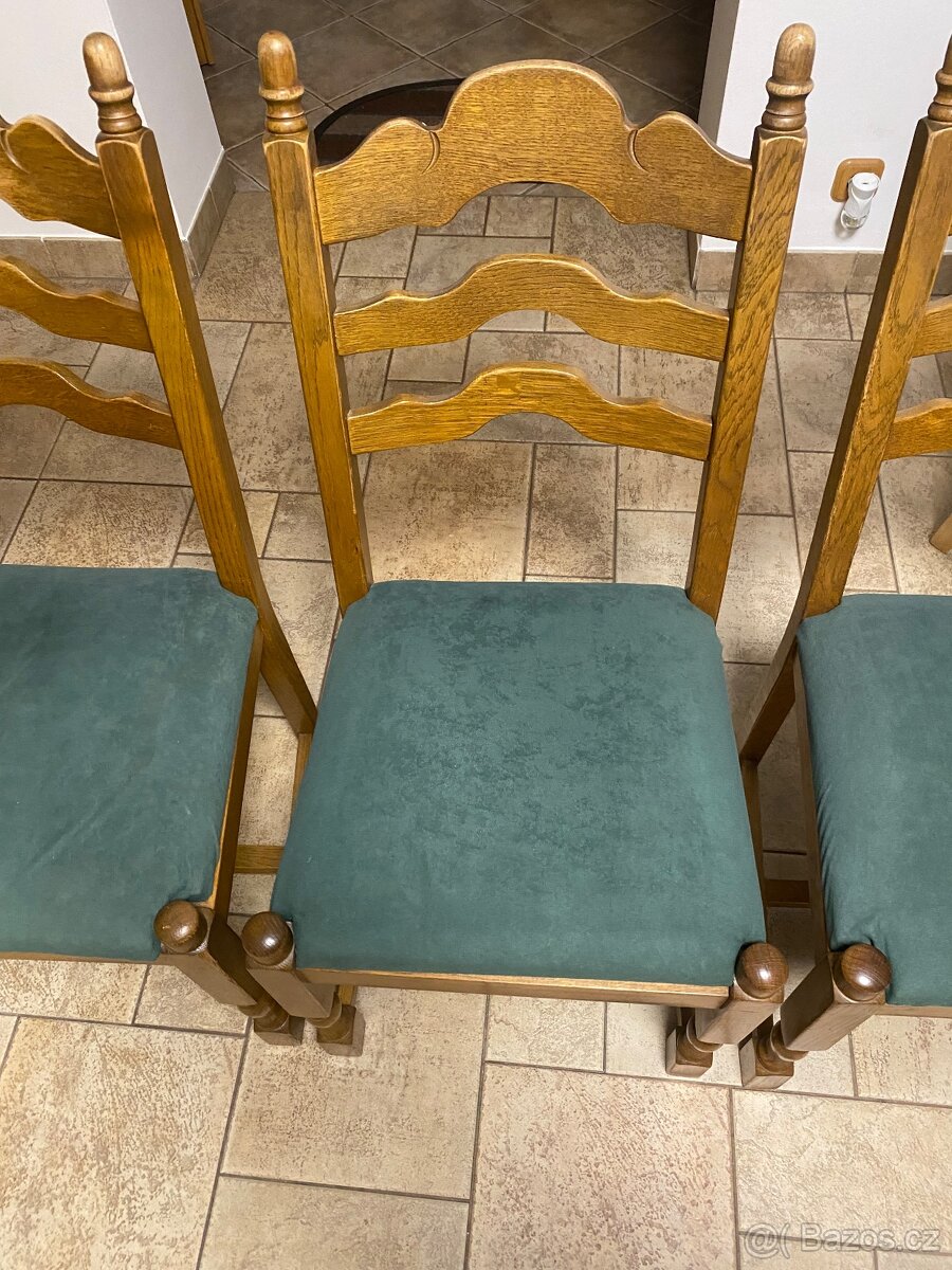 Dřevěné dubové kuchyňské židle - 2