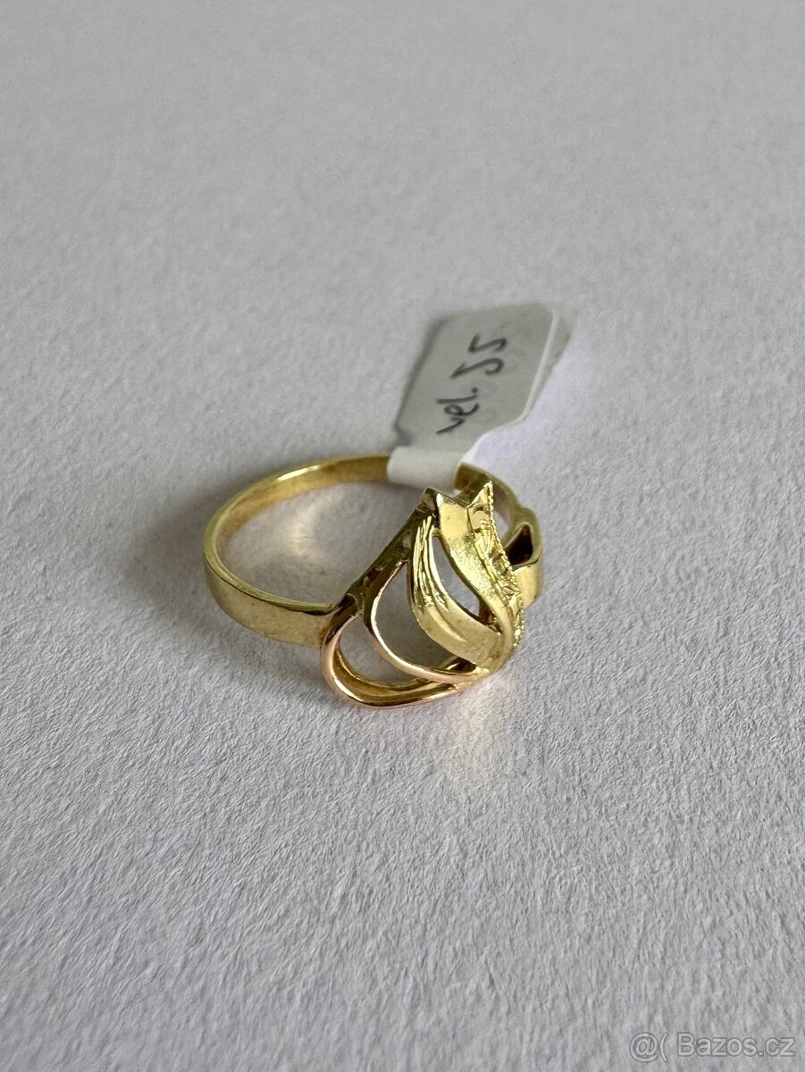 Zlatý prsten 14K, 2,50 g, vel.55 - 2