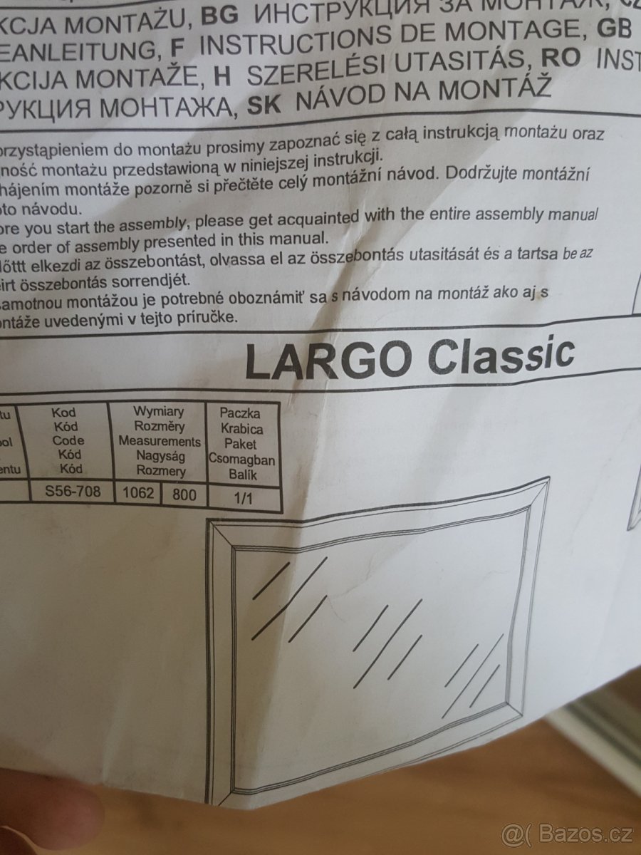 Zrcadlo na zeď višeň largo classic - 2