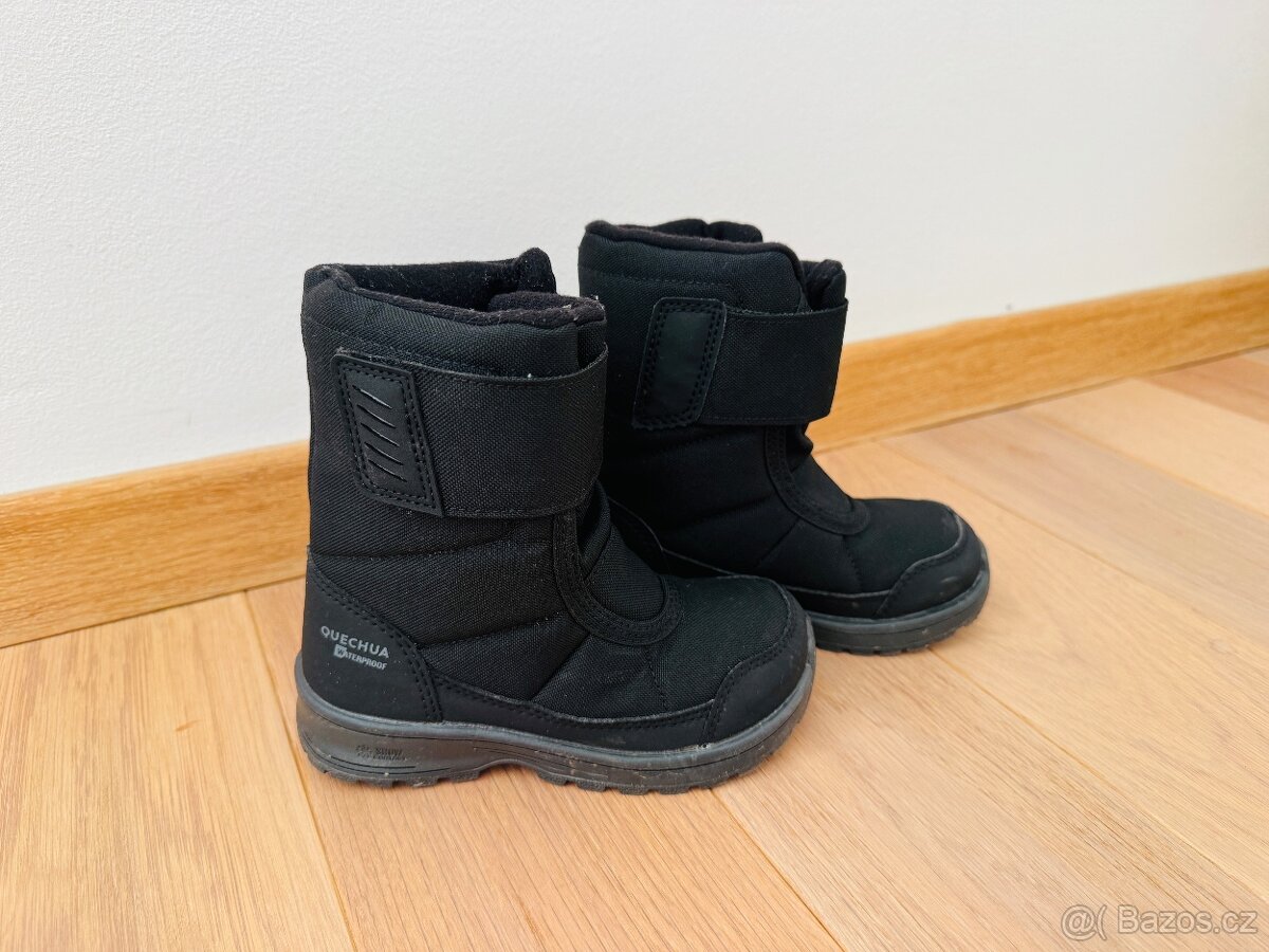 Dětské sněhule QUECHUA WARM SH100 – nepromokavé, vel. 26 - 2