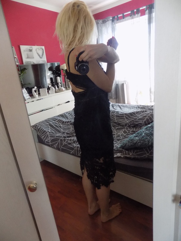 Černé krajkové šaty vel.36 - 2