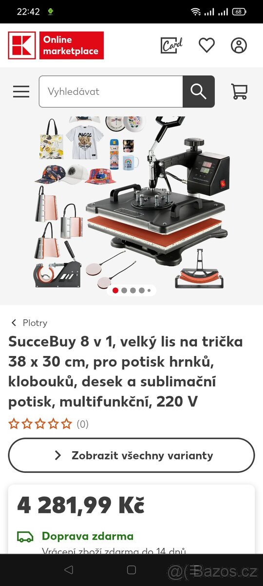 Vevor velký lis na trička hrnky atd. - 2