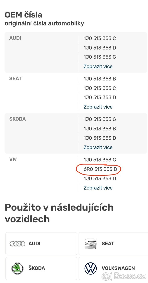Horní uložení tlumičů - 2