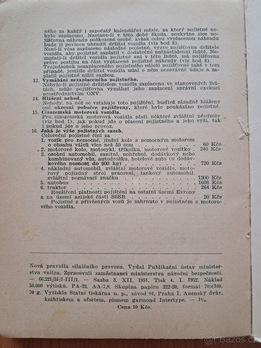 Nová pravidla silničního provozu - 1952 - 2