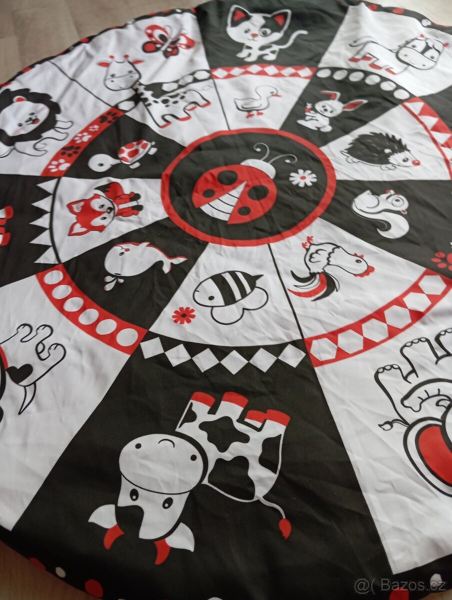 velká kruhová deka 90cm s beruškou+pejsek - 2