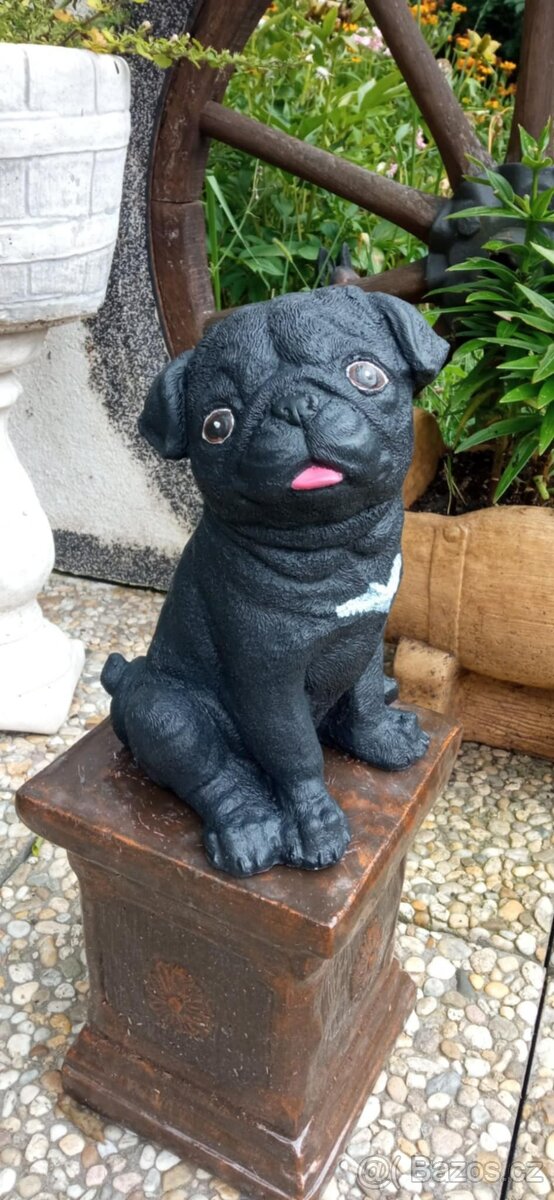 Zahradní dekorace- Soška Mopsík 2 - 2