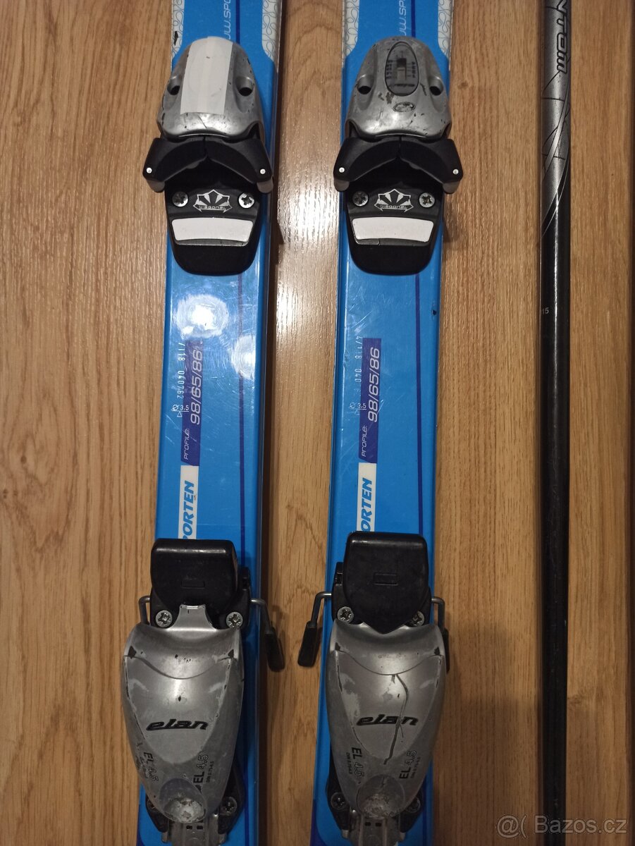 Juniorské lyže Sporten 118cm+ hůlky 115cm - 2