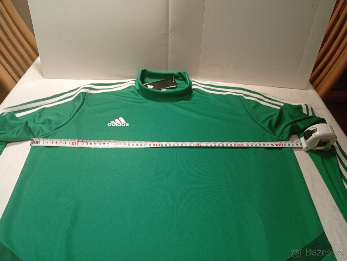 Pánské tričko ADIDAS - zeleno-bílé - dlouhý rukáv - 2