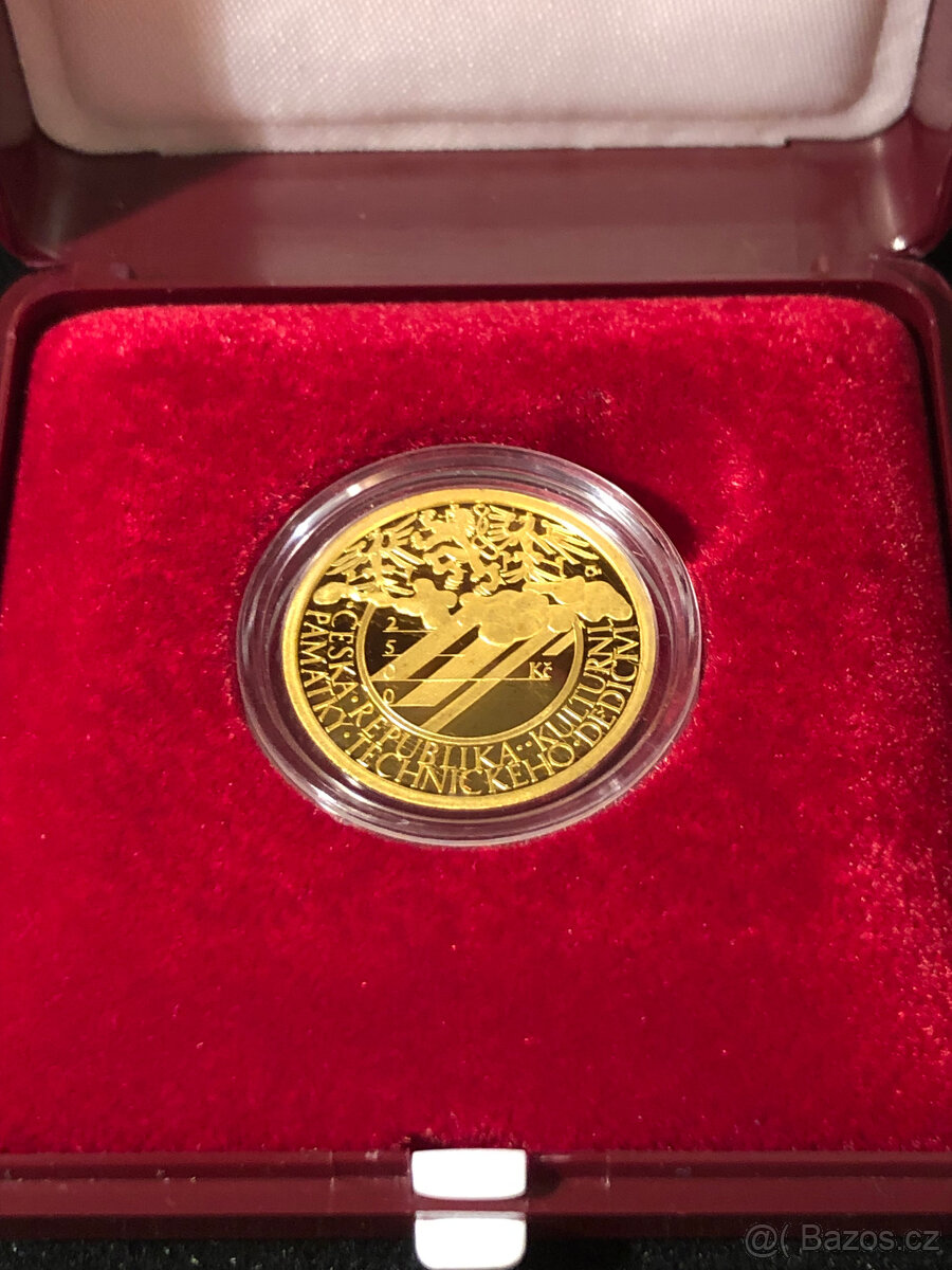 Zlatá mince Klementinum - observatoř proof - 2