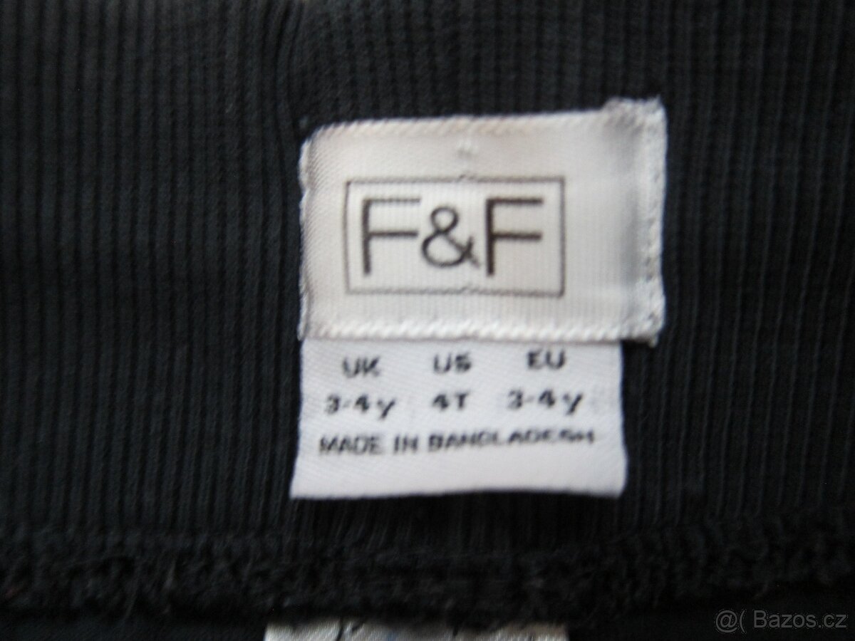 Šortky (kraťasy) černé bavlněné vel. 104 - 2