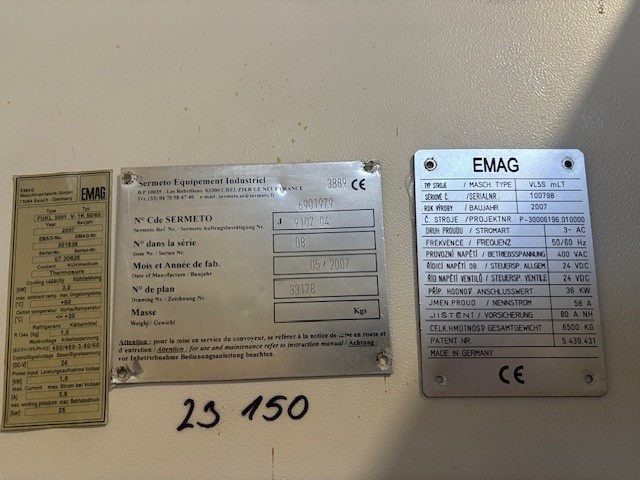 Vertikální soustruh EMAG VL5 S - 2