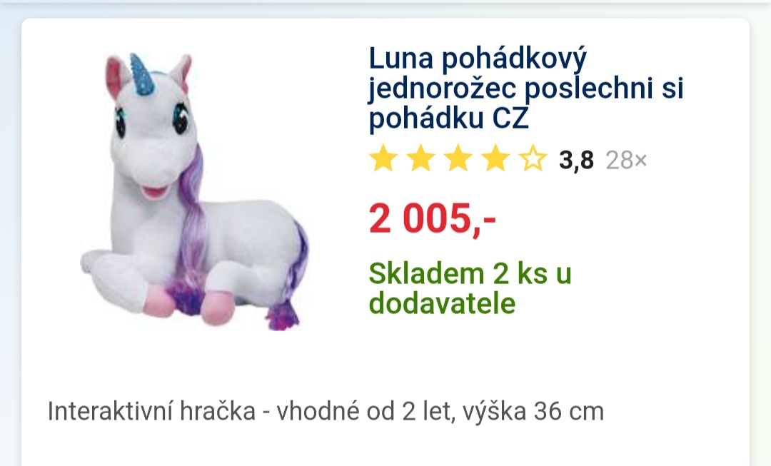 Luna pohádkový jednorožec SLOVENSKY - 2