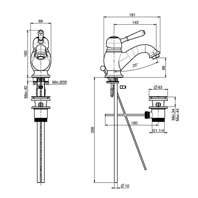 Carlo Frattini Bell umyvadlová baterie niklová s 82% slevou - 2