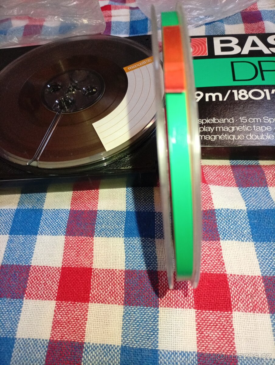 magnetofonové pásky 18cm Maxel, 15cm Basf - 2