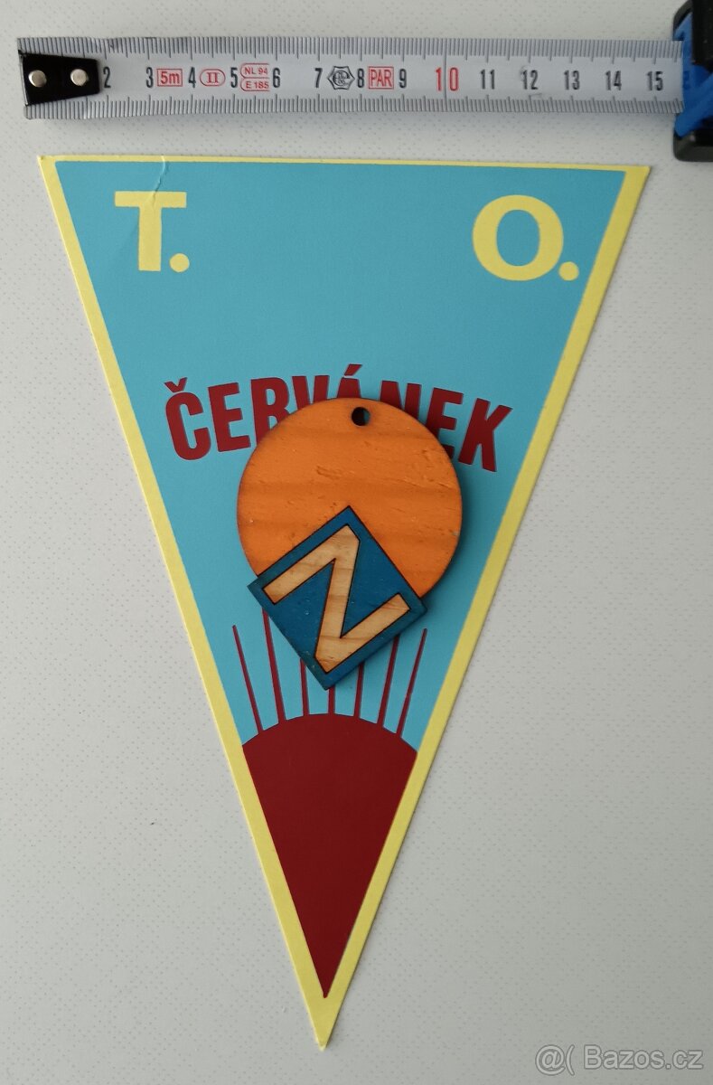 T.O. Červánek - vlajka-autogram Tony Hořínek 1980. RARITA. - 2