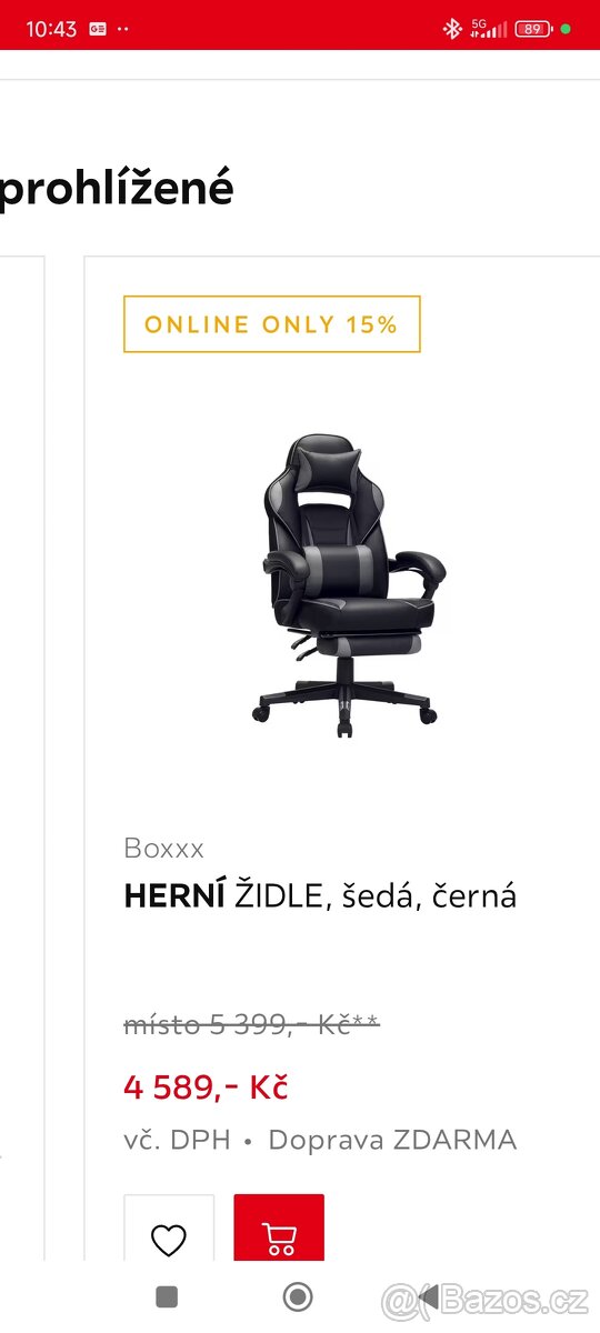 Herní křeslo kožené - 2