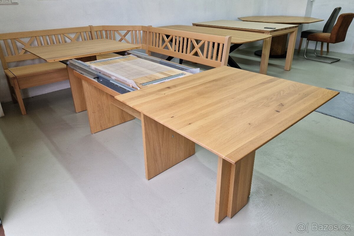 Sleva - nový rozkládací stůl dub masiv - až pro 12 osob - 2