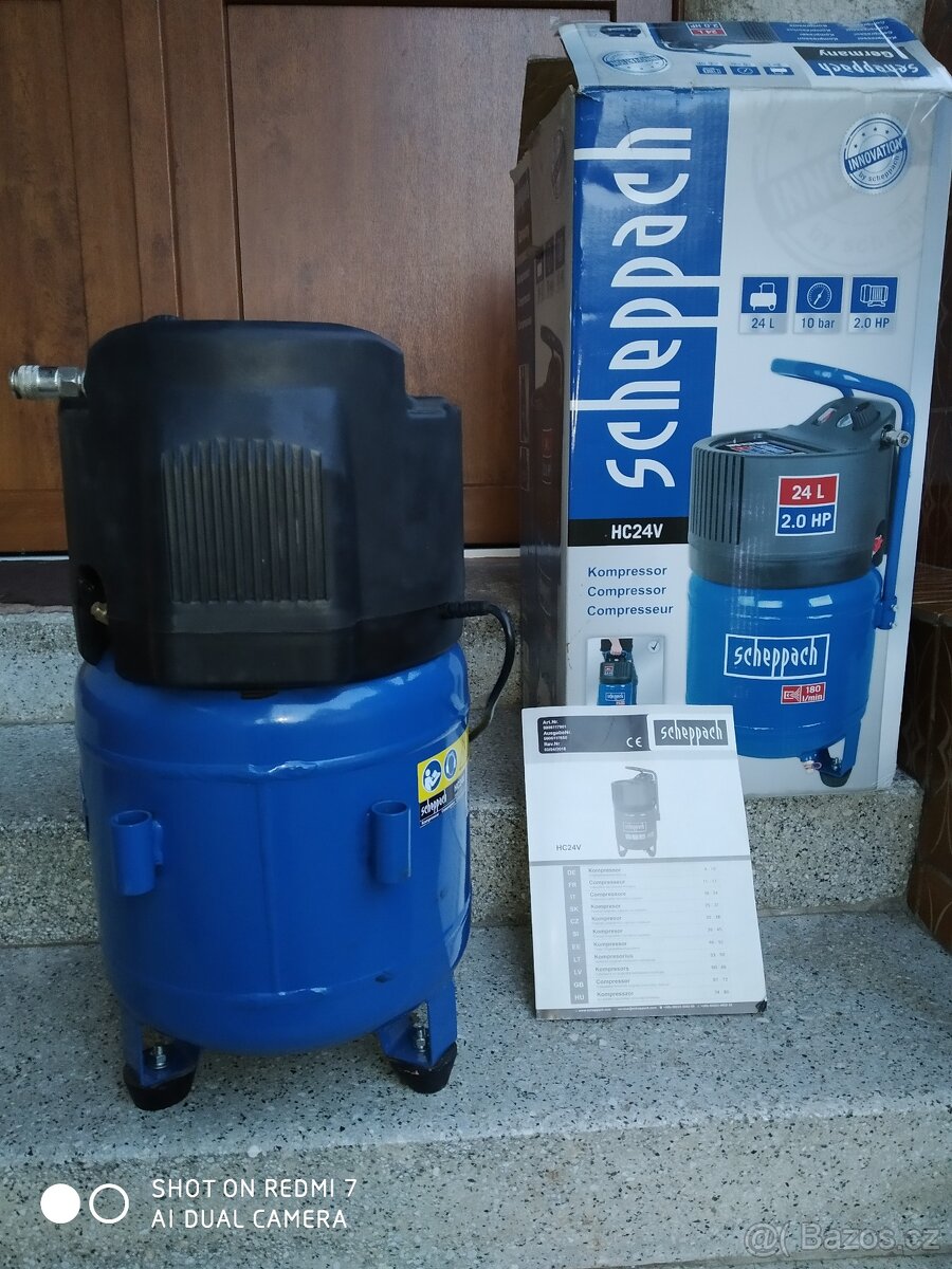 Prodám Bezolejový kompresor Scheppach -10 Barů. - 2