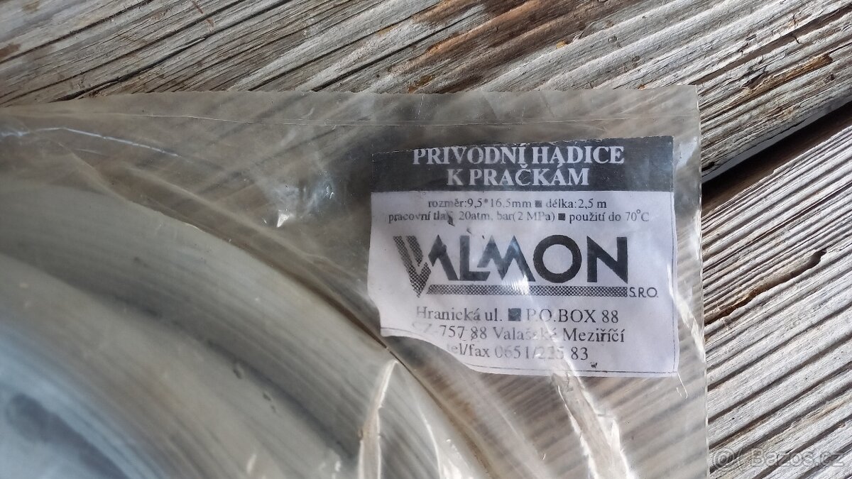 Přívodní hadice k pračce Walmon 2,5m (originál) - 2
