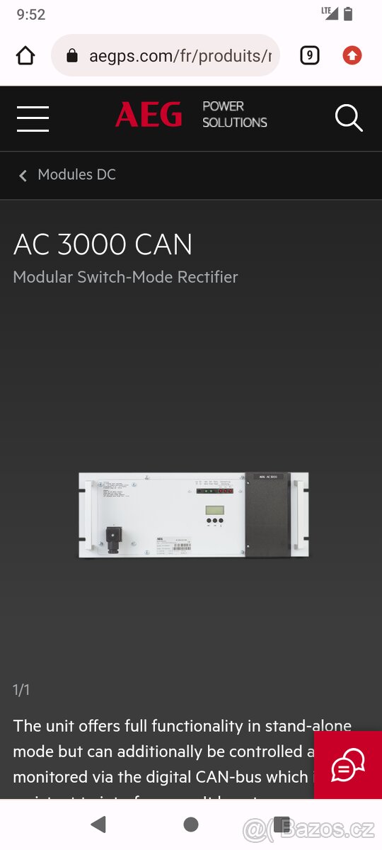 Zdroj AEG AC 3000 CAN 24V/100A - 2