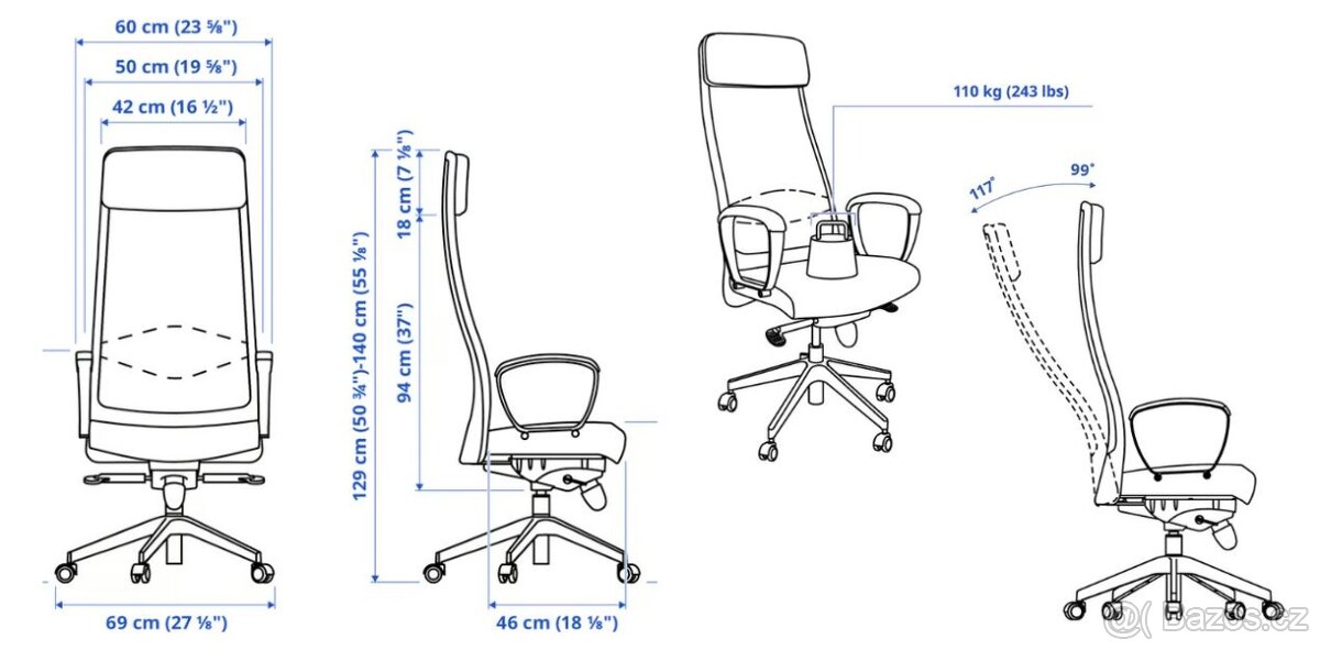Kancelářská židle Ikea Markus - 2