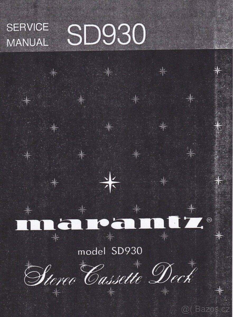 MARANTZ SD 930 jen Dálkové a Servisní manuál. - 2