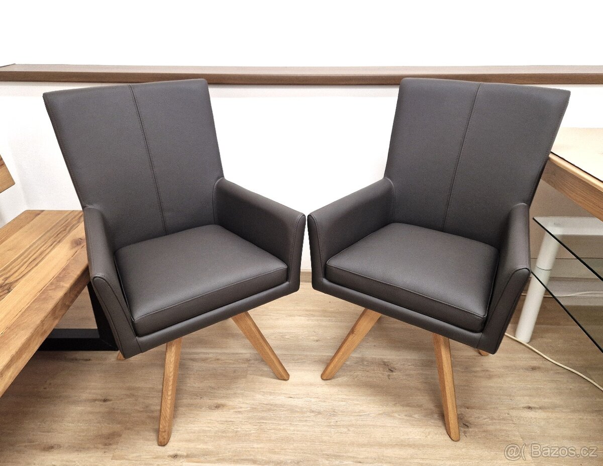 Nová jídelní kožená lavice délka 203 cm - 2