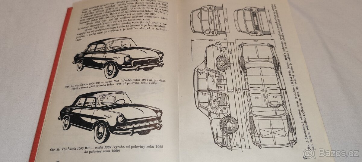 ŠKODA 1000 MB / 1100 MB údržba a opravy manuál veterán Š1000 - 2